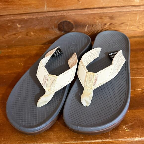 Chaco's Women's Lowdown Flip flop in Natural Size 6 New without Tag - Picture 2 of 5